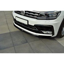 Накладка сплиттер на передний бампер на Volkswagen Tiguan II R-Line